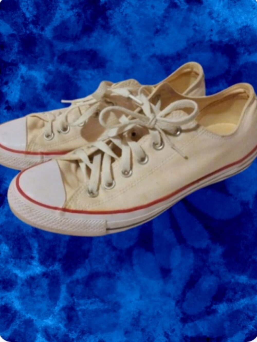 Converse Off White Canvas All Star Sneakers Shoes 10 Retro Y2K Streetwear Casual